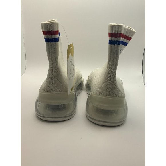 SHOES 53045 Sock Air White High Top Sneakers, Unisex Size 37 (EU) 5M/7W (US) - Picture 9 of 10